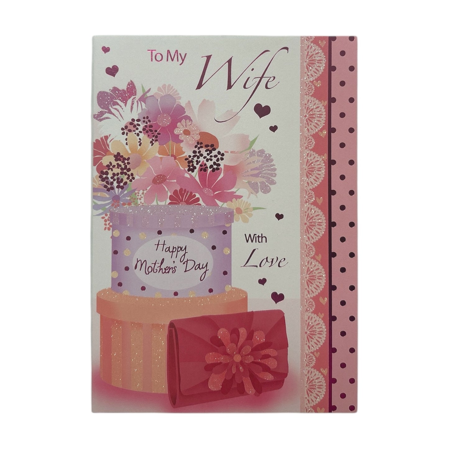 To My Wife Bouquet of Pastel Flowers Design Mother's Day Card