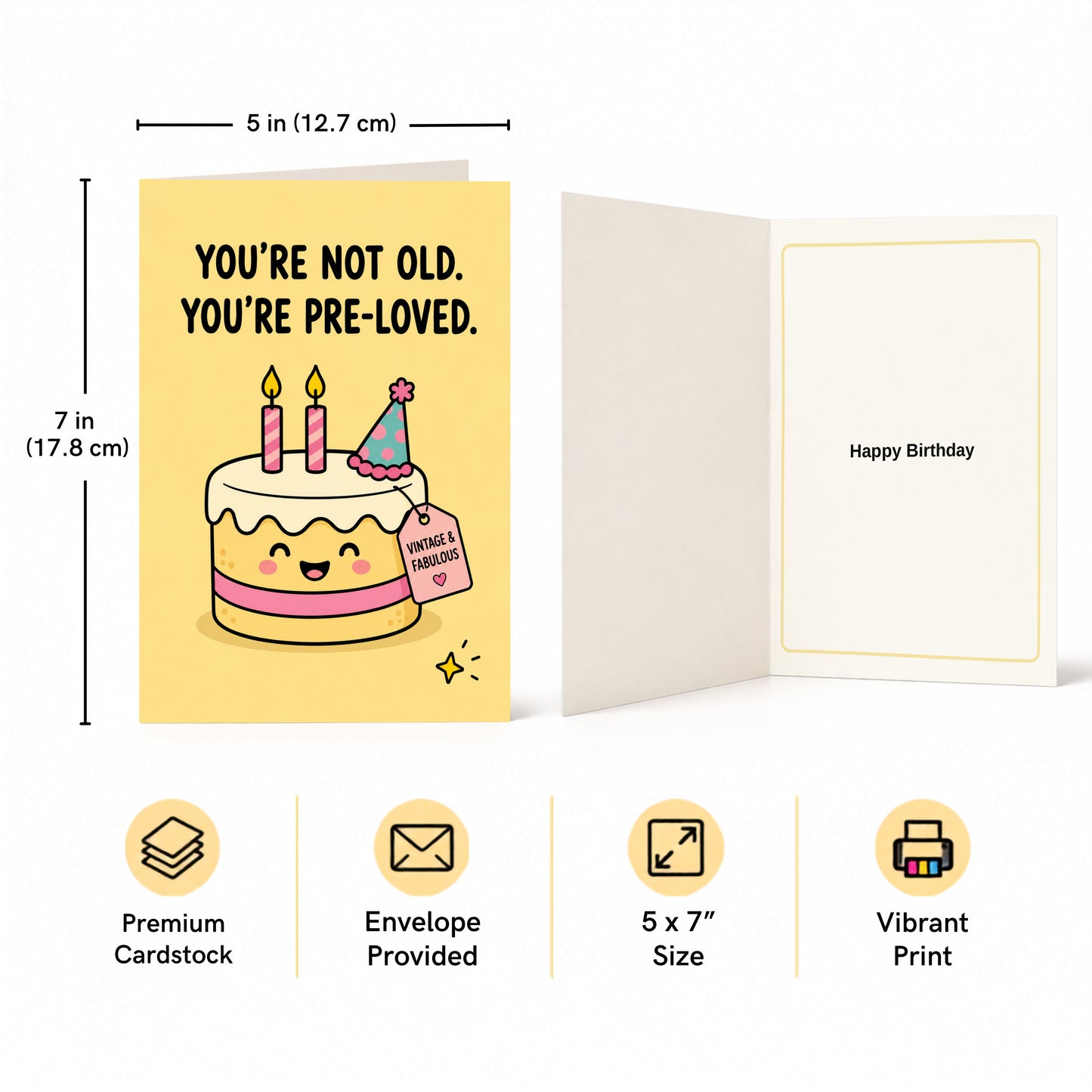 You're not old. You're Pre Loved Birthday Card
