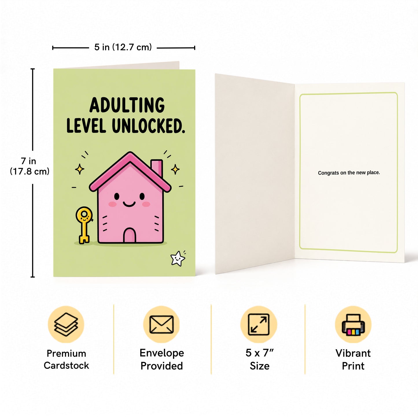 Adult Level Unlocked New Home Congratulations Card