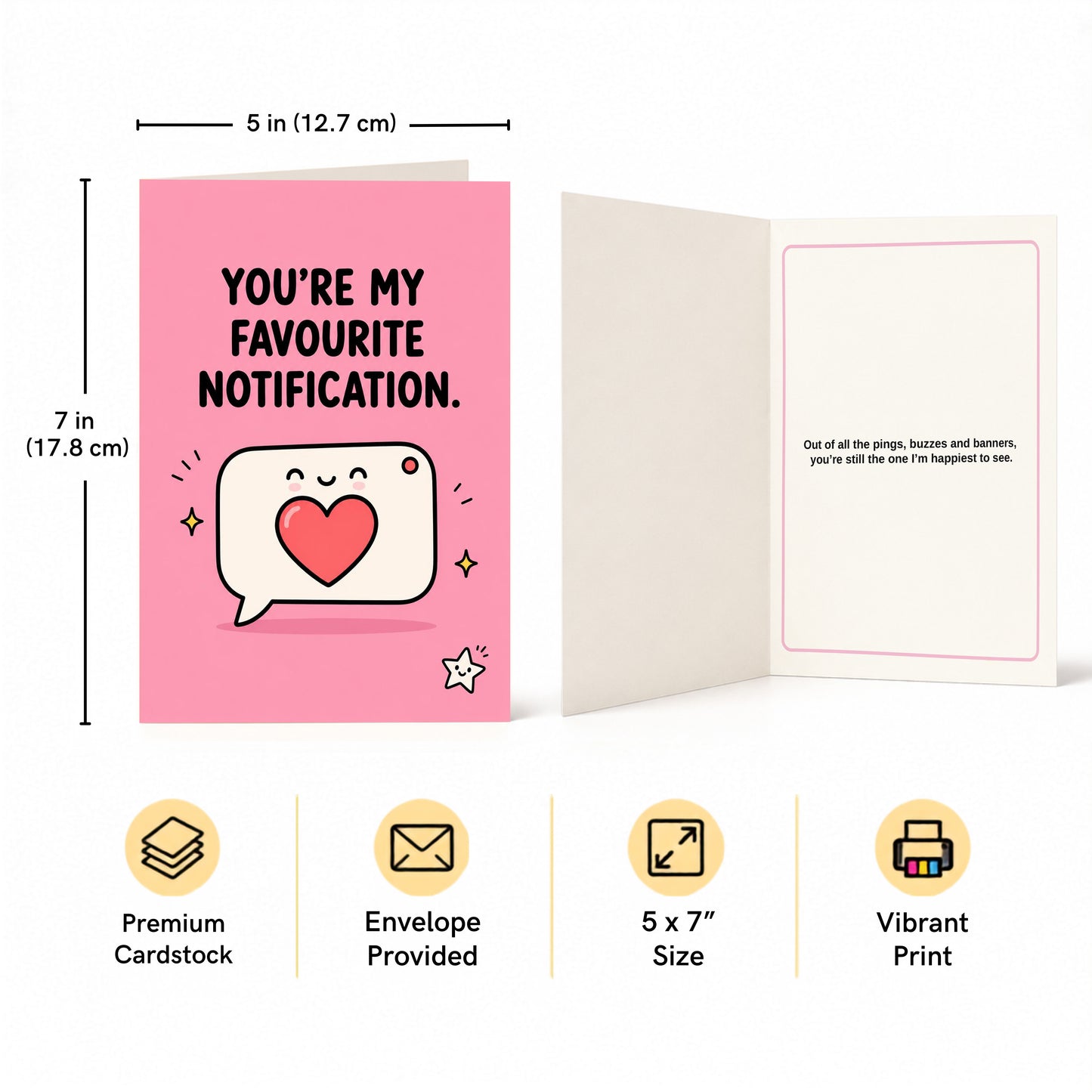 You're My Favourite Notification Open Greeting Card