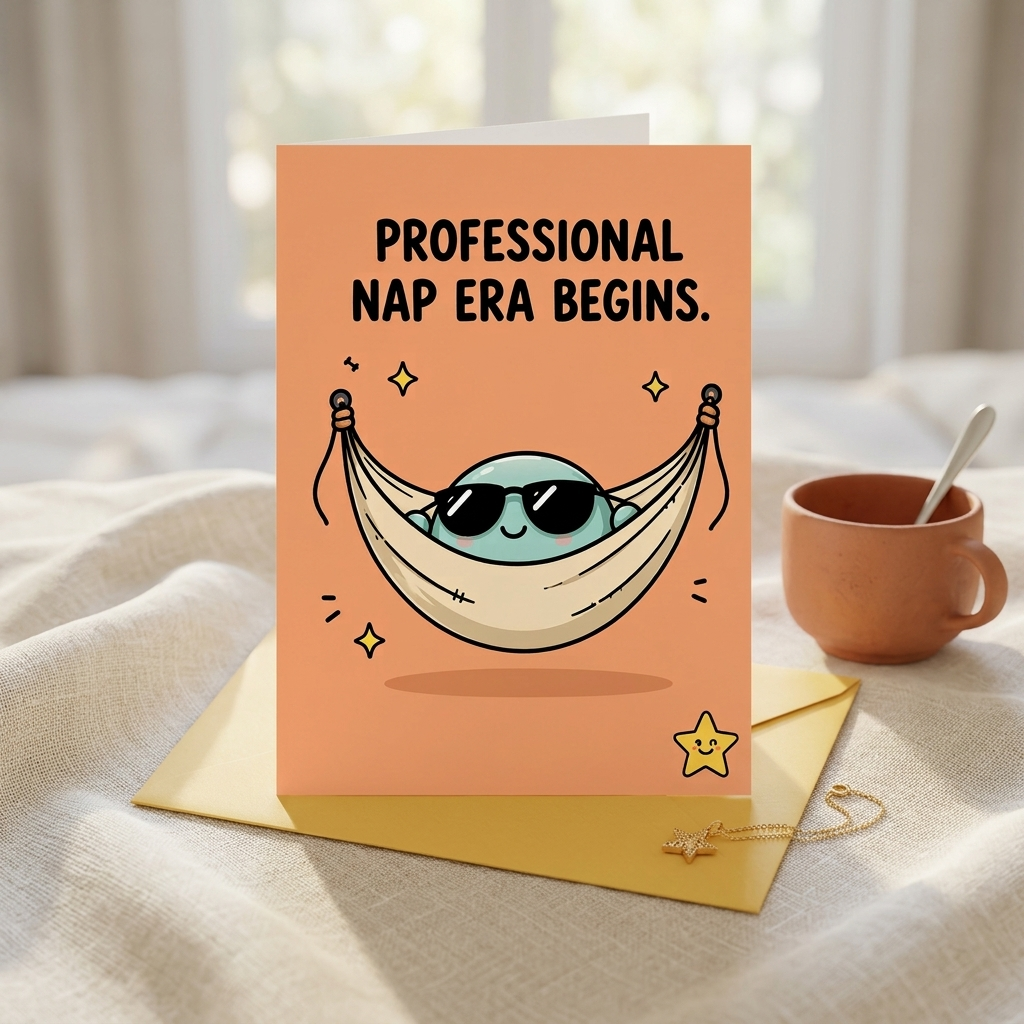 Professional Nap Era Begins Retirement Congratulations Card