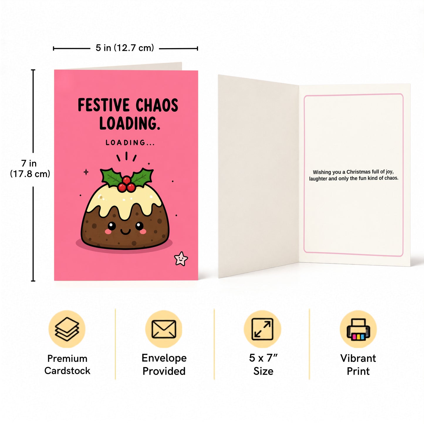 Festive Chaos Loading Christmas Card