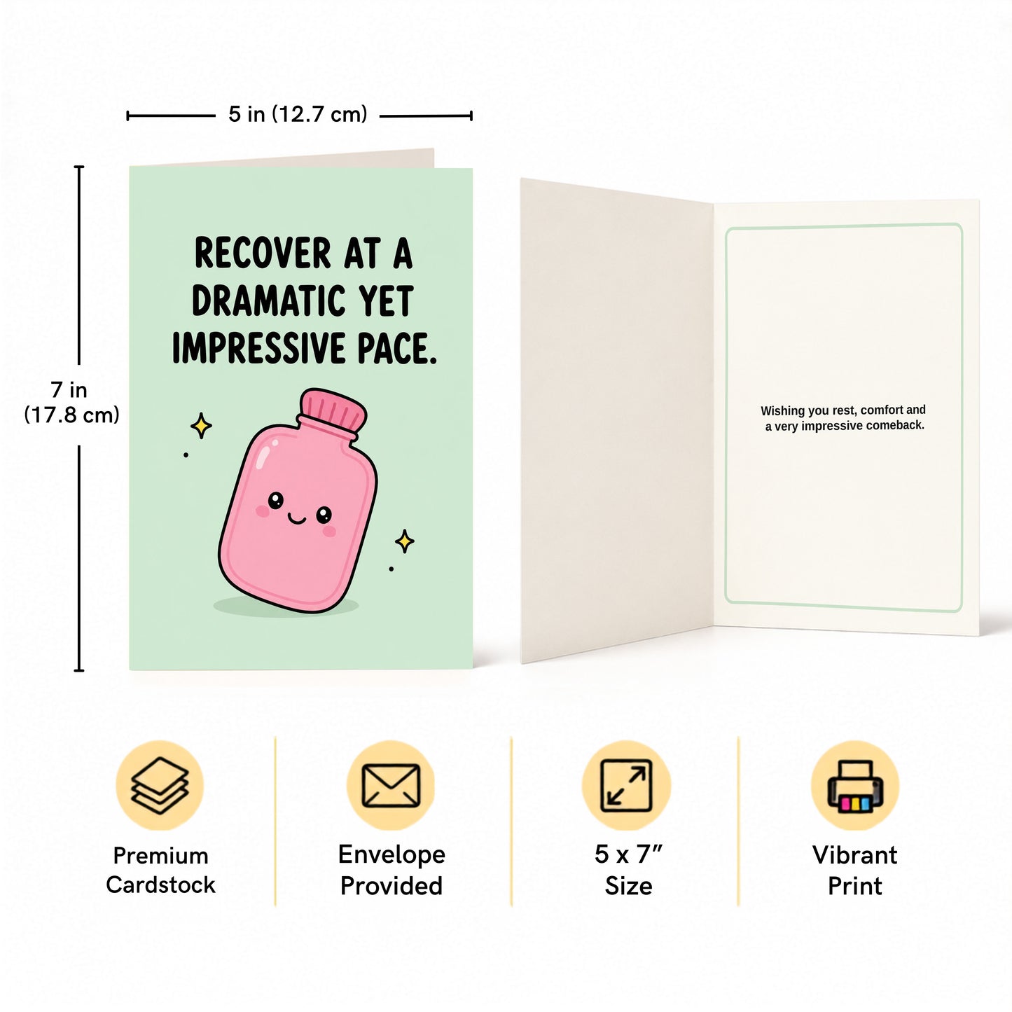 Recover at a Dramatic Yet Impressive Pace Get Well Soon Card