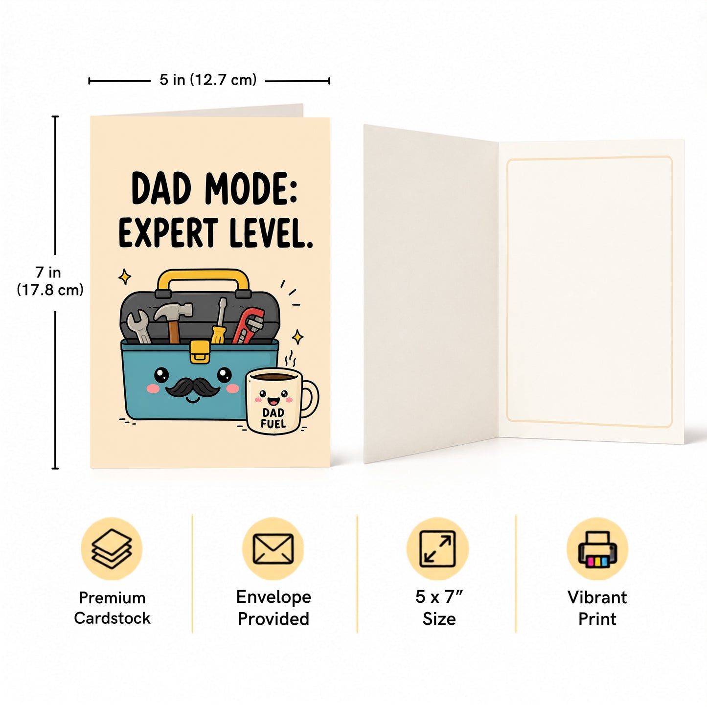 Dad Mode Expert Level Father's Day, Birthday Card