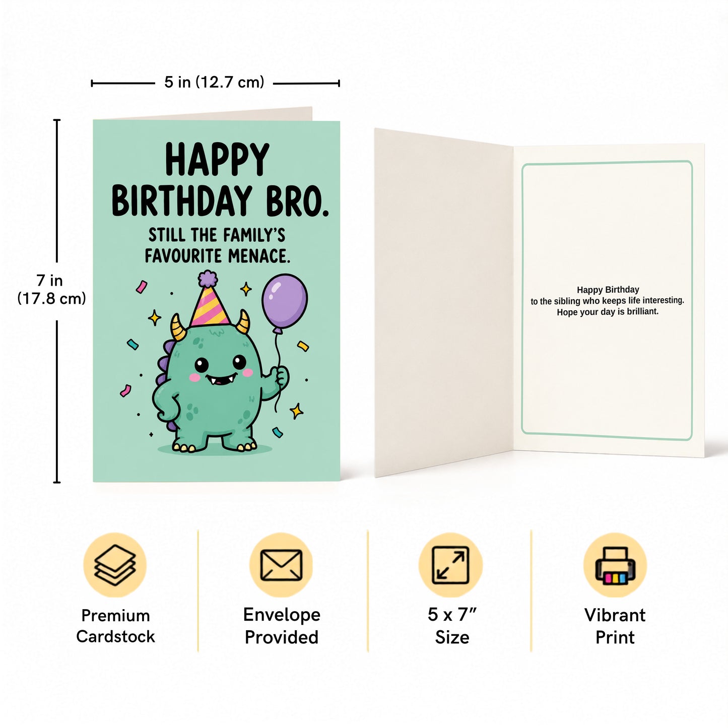 Brother Family's Favourite Menace Birthday Card