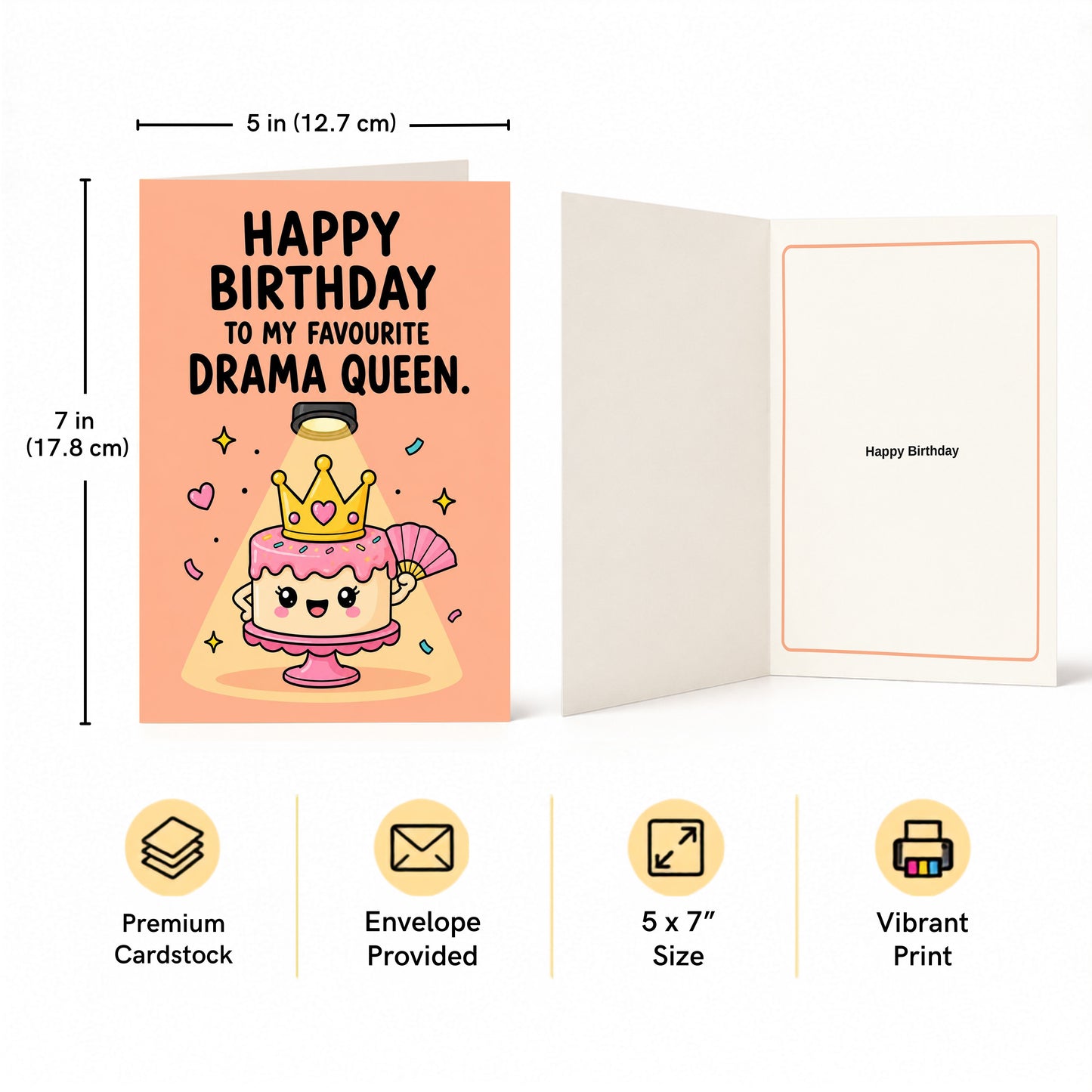 To My Favourite Drama Queen Birthday Card