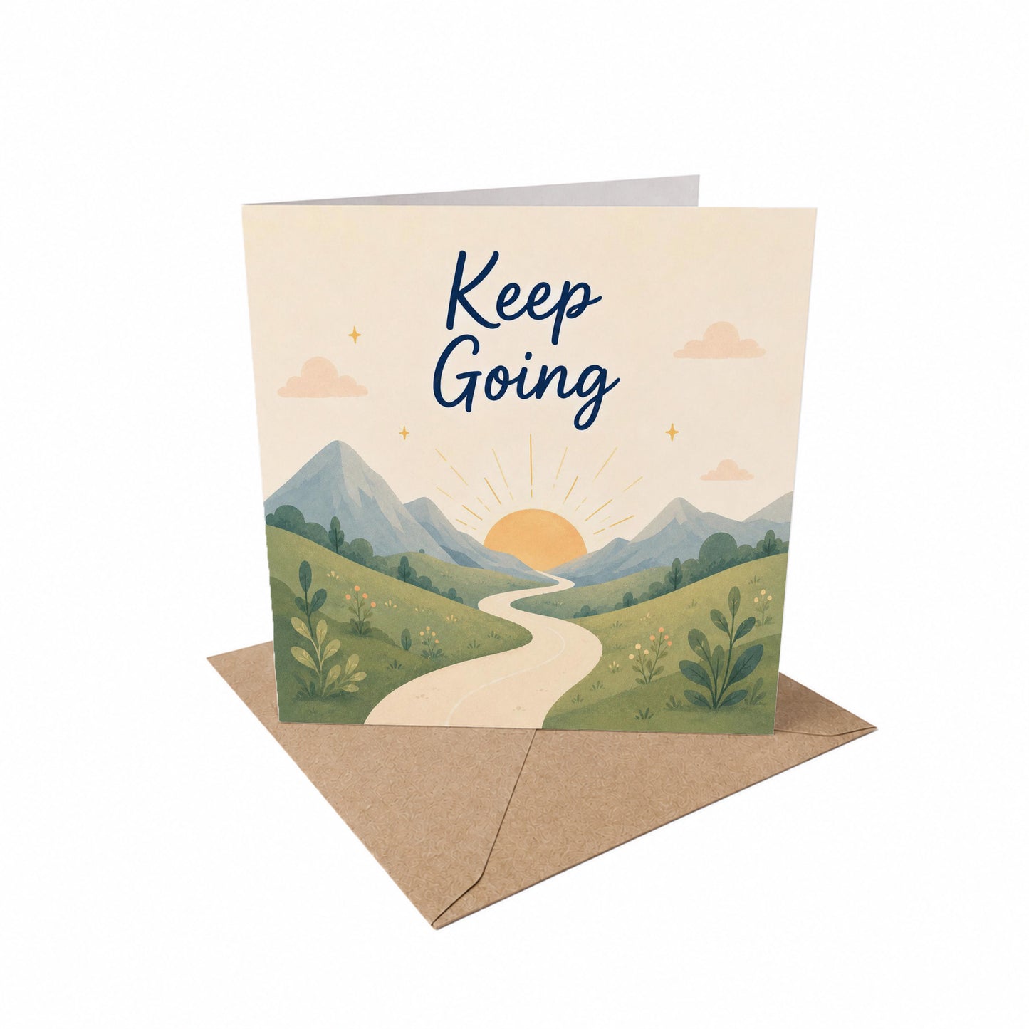Keep Going Uplifting Progress, Perseverance Inspirational Encouragement Card