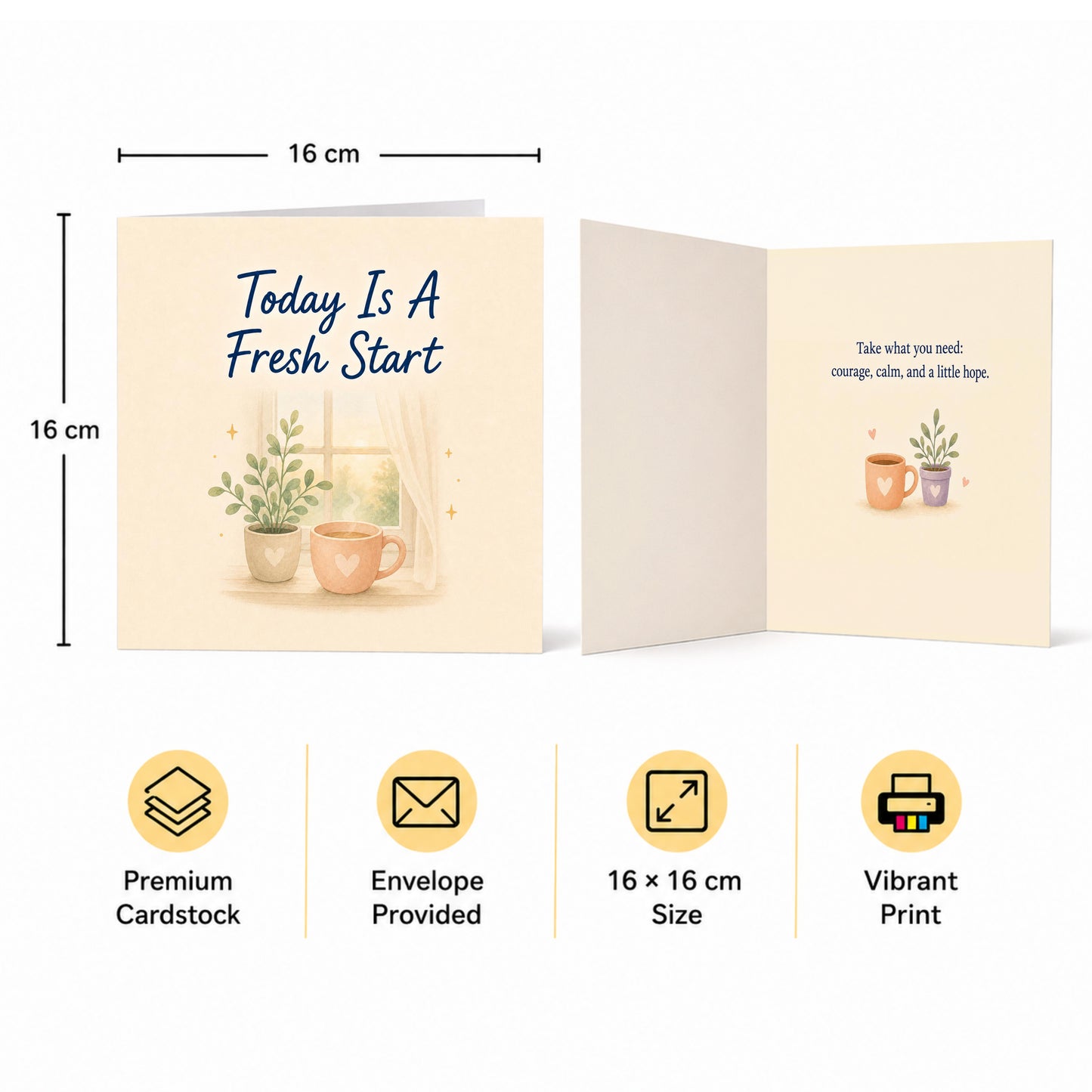 Today is a Fresh Start Encouragement Card New Beginnings