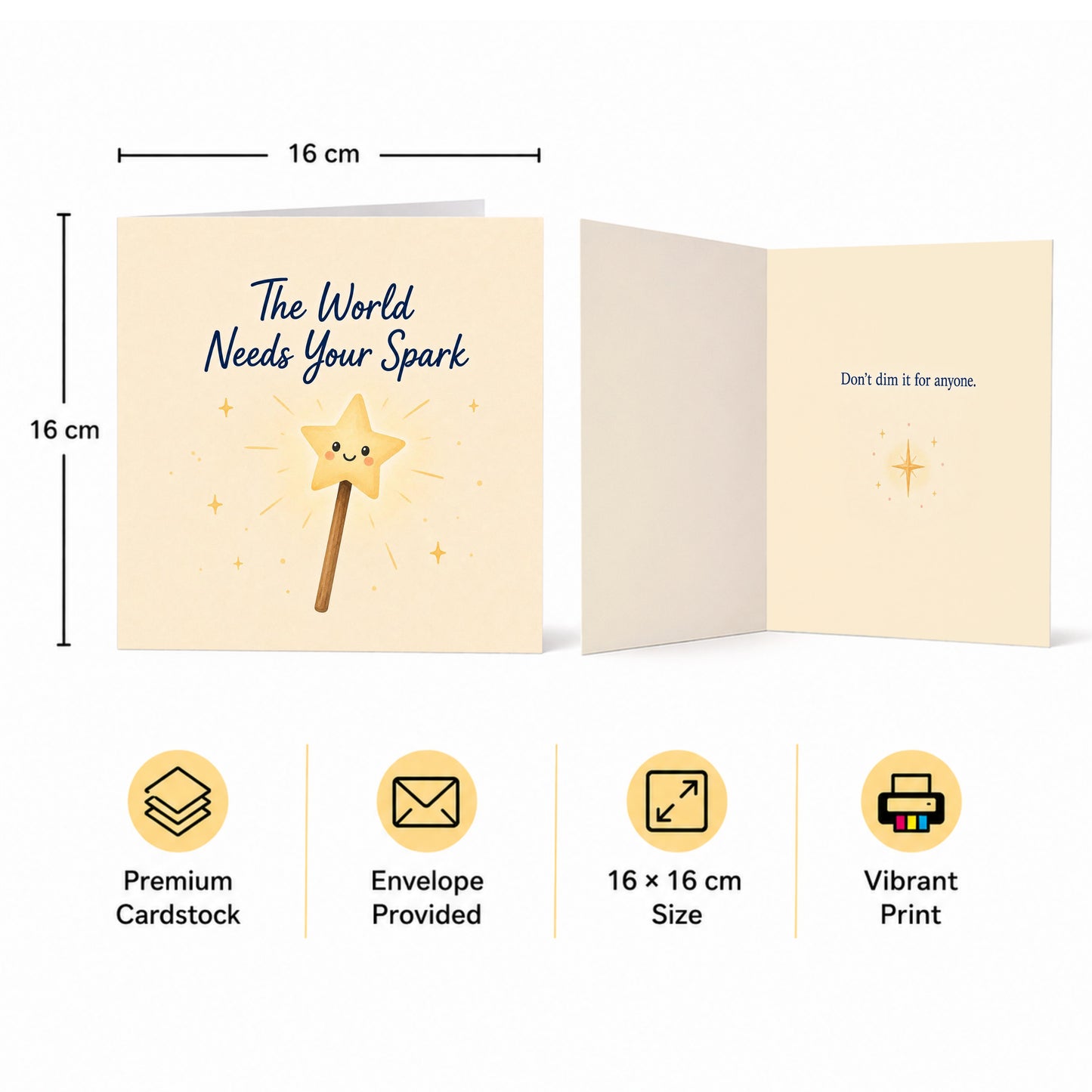 The World Needs Your Spark Encouragement Card Self Confidence, Be Yourself,