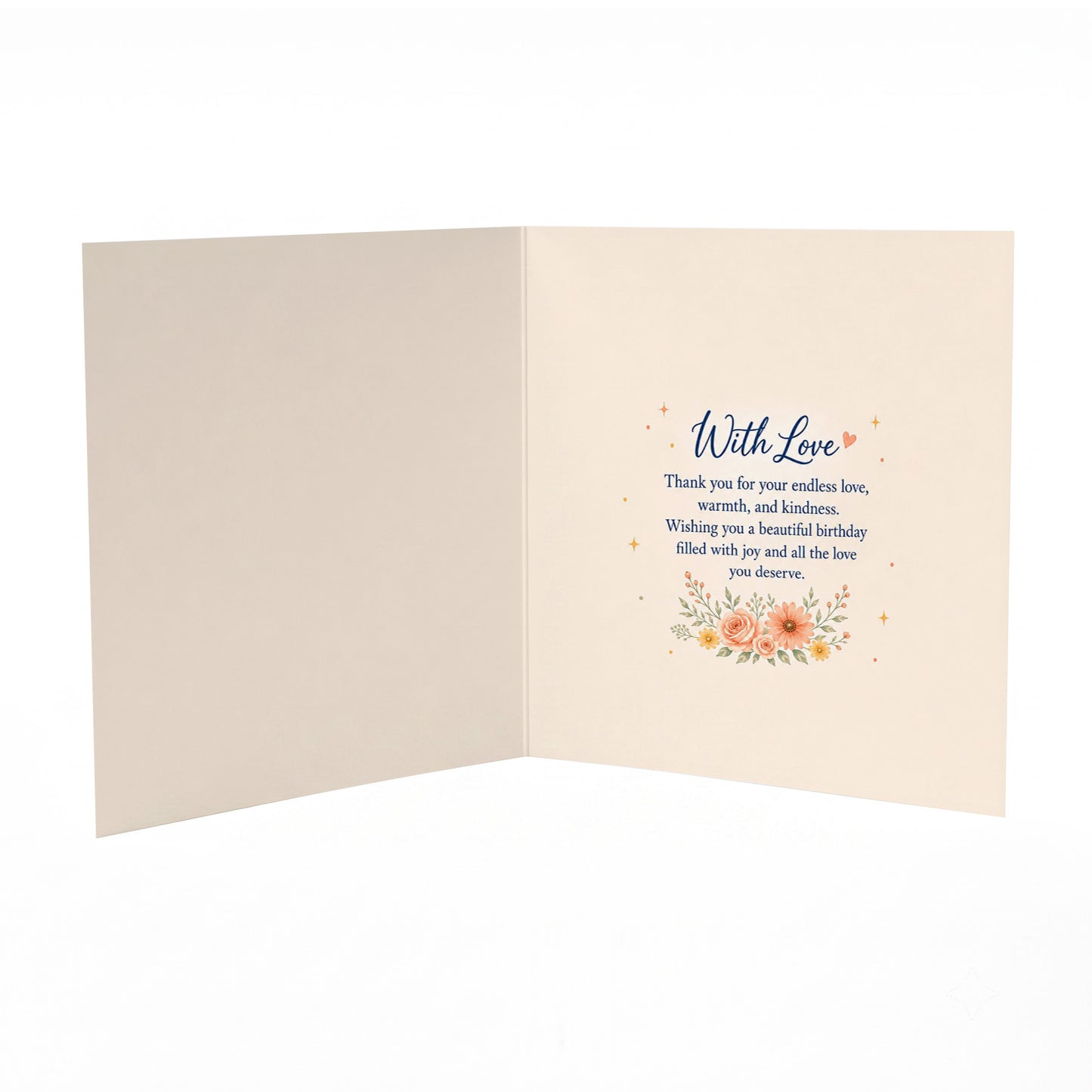 Flowers on Gift Design Mum Birthday Card