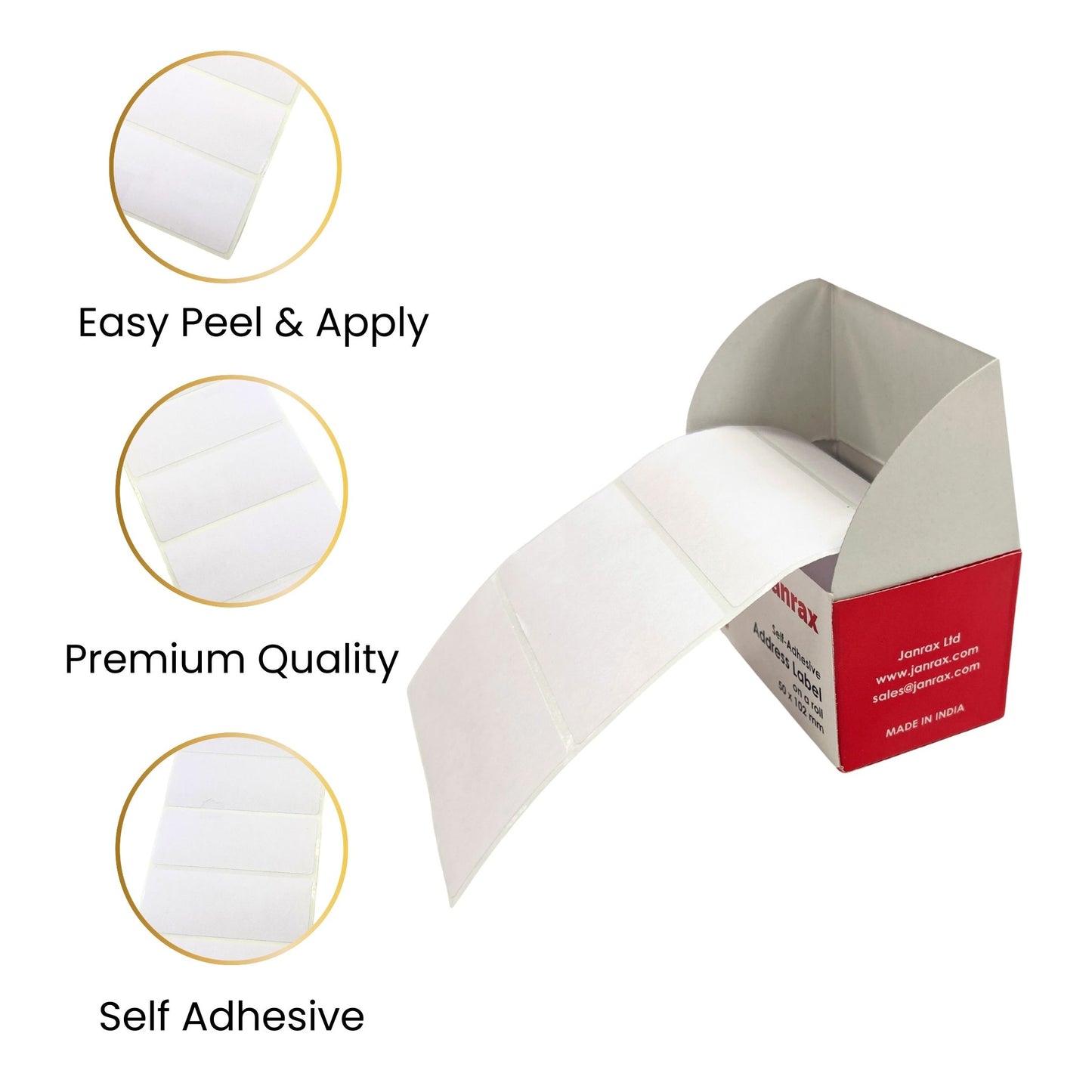 Roll of 120 Self Adhesive Address Labels 50x102mm