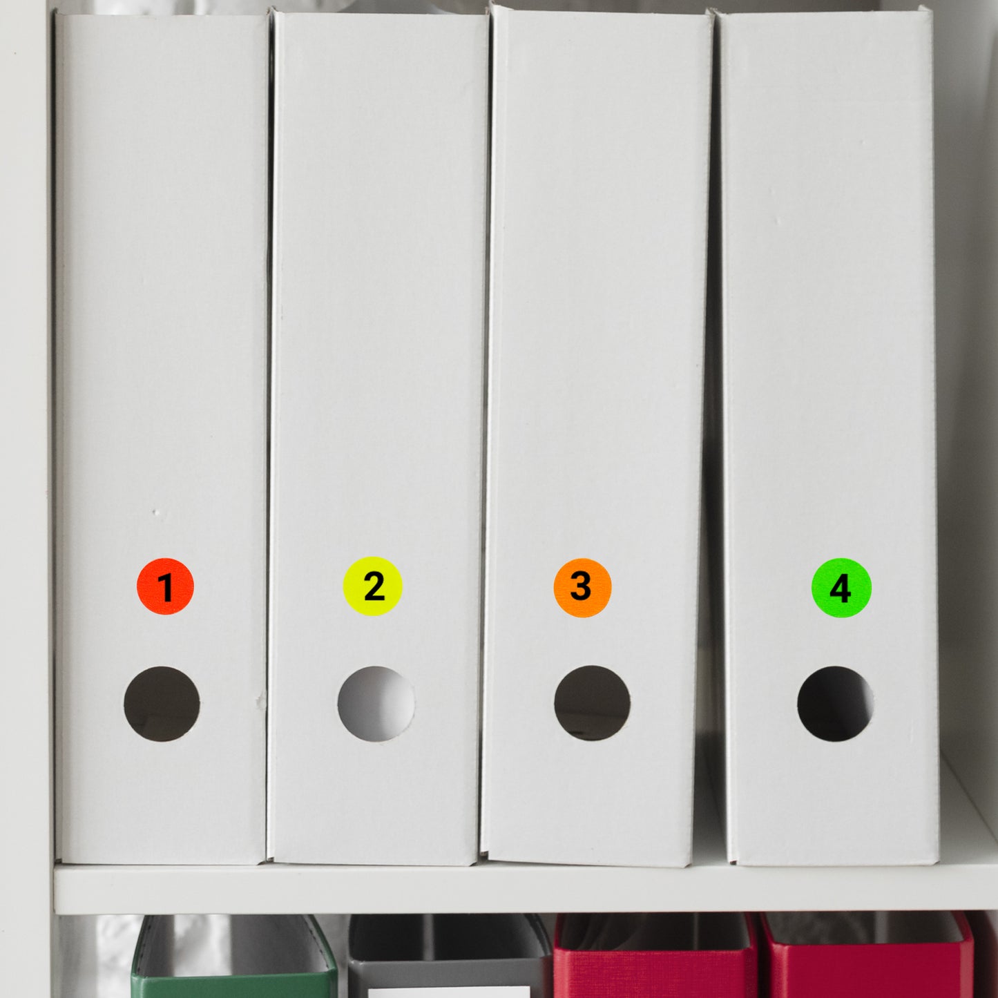 Pack of 280 White 13mm Round Labels - Stickers