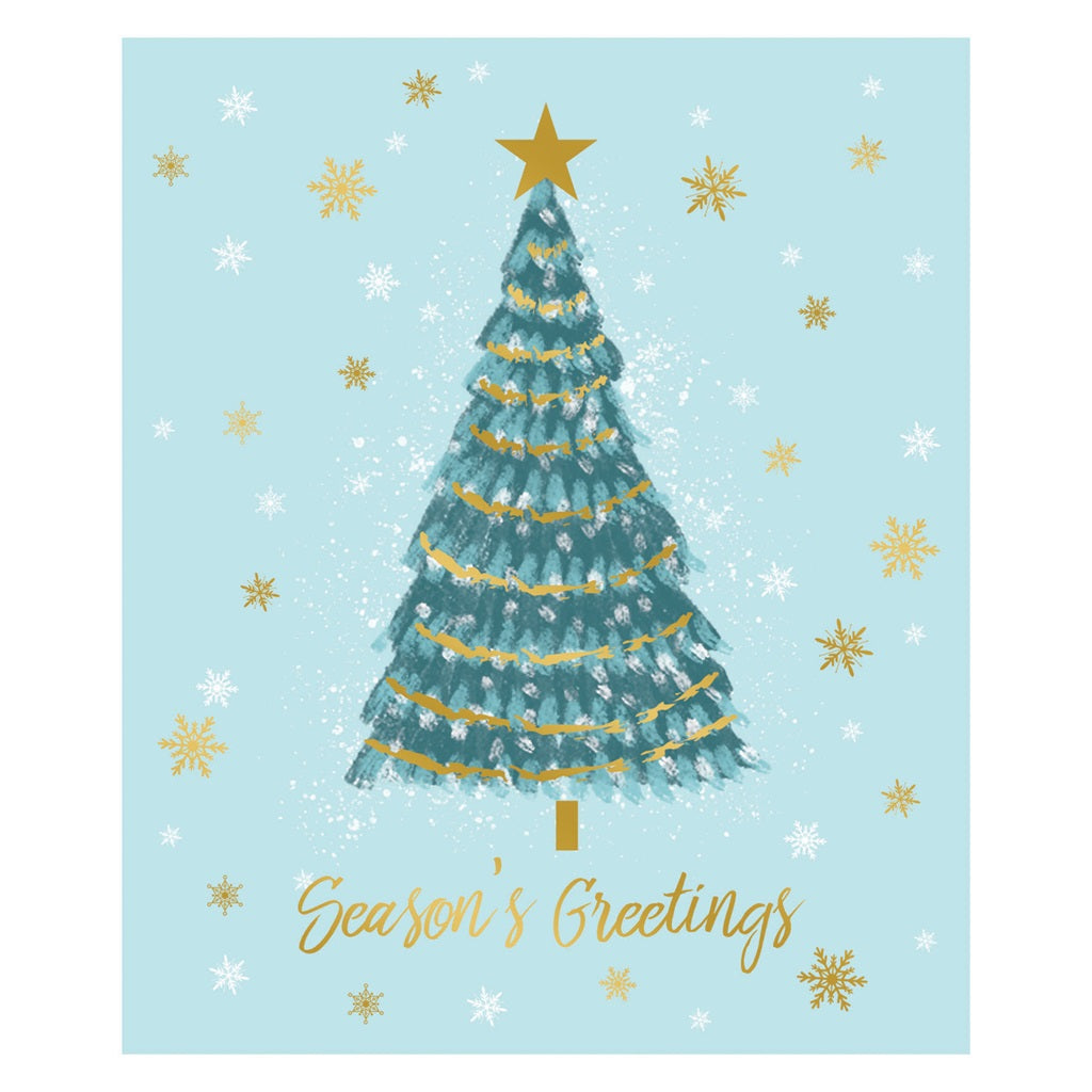 Pack of 15 Portrait Tree Christmas Cards