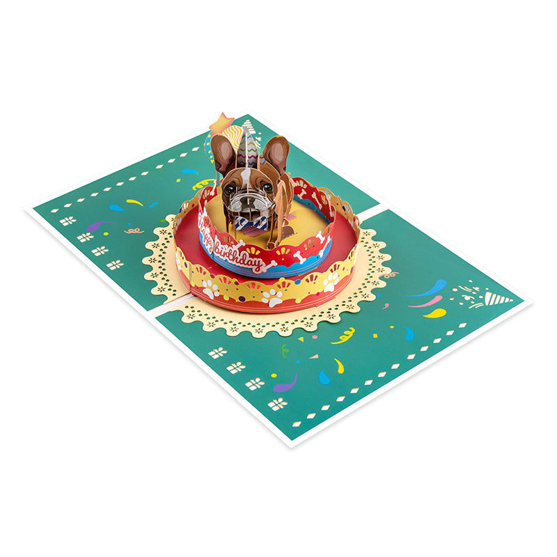Pawty Time 3D Dog Birthday Cake Pop Up Card