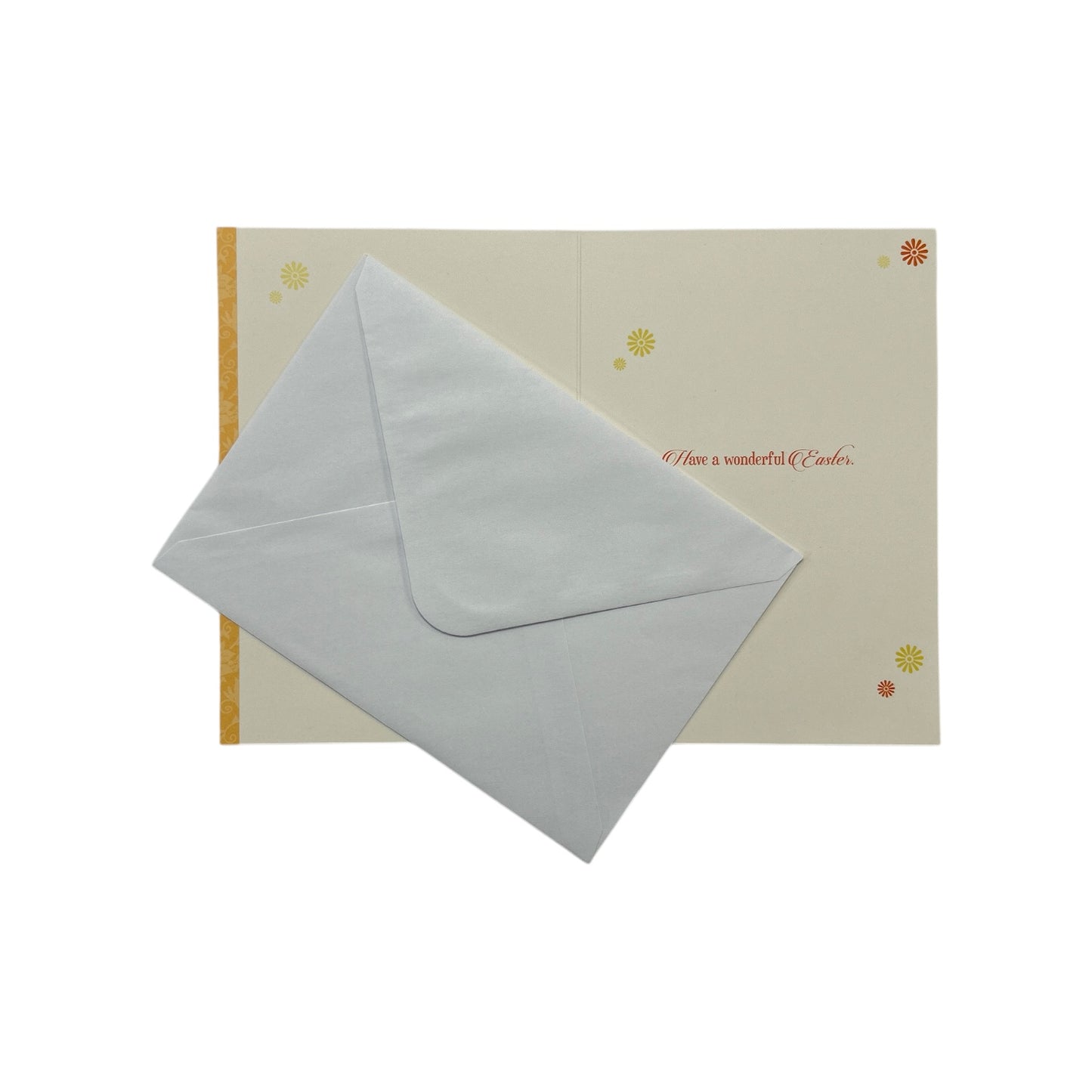 To All Of You Joy And Happiness Yellow Flowers Design Easter Card