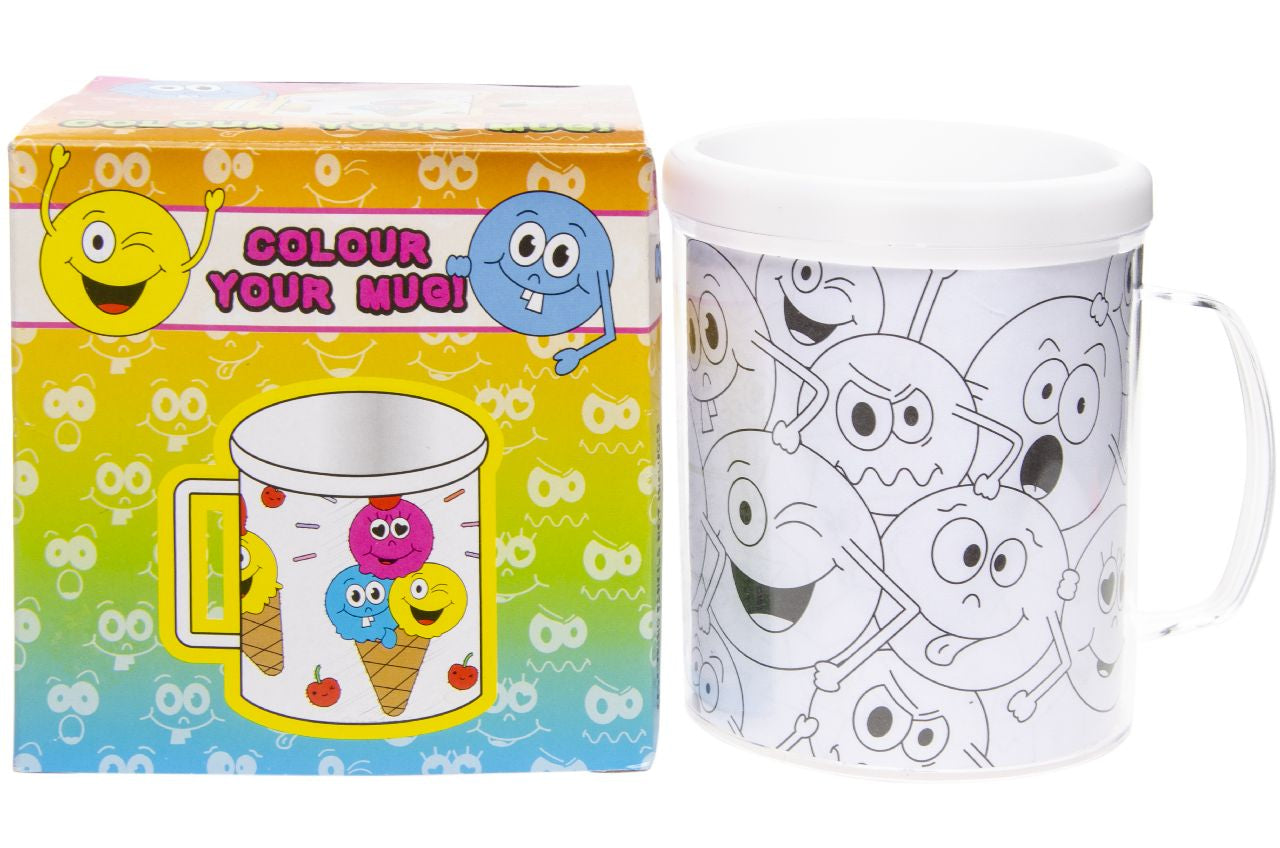 Emotion Faces Theme Color Your Own Mug