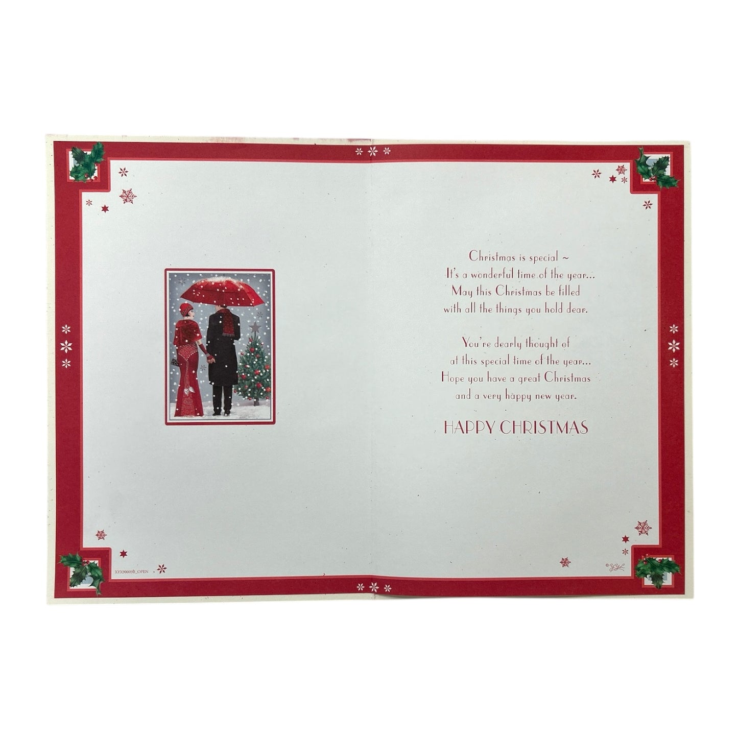 For Daughter and Son In Law Lovely Couple With Snowy Scene Design Christmas Card