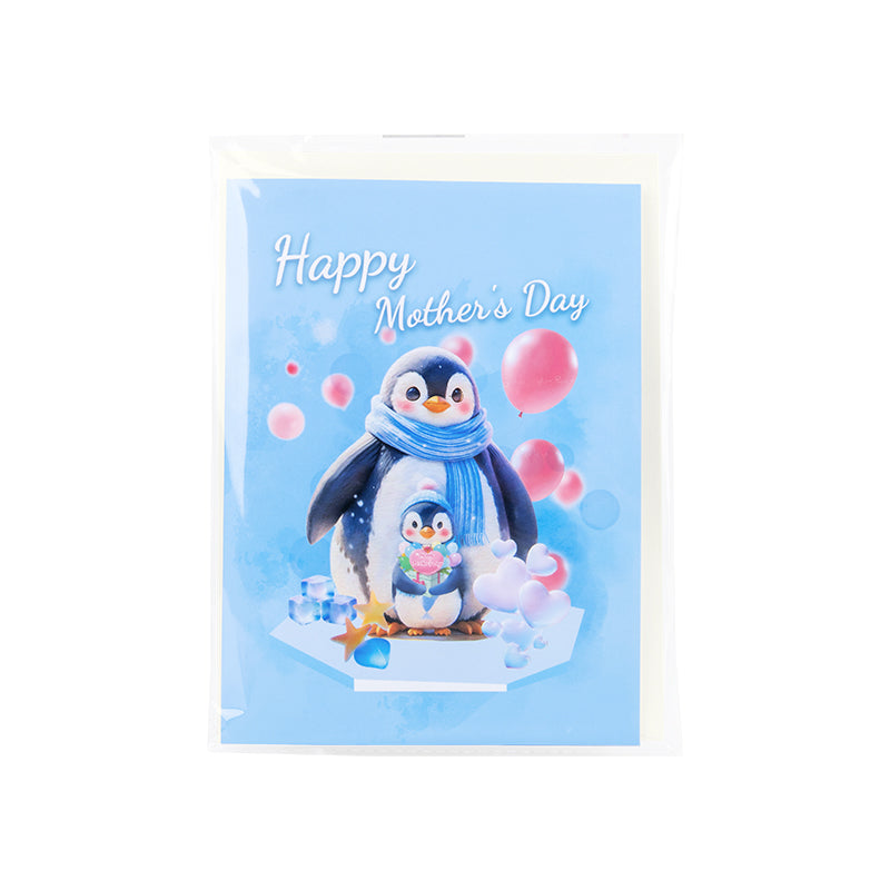 Frosty Hugs Cute Penguin Love 3D Mother’s Day Pop Up Card