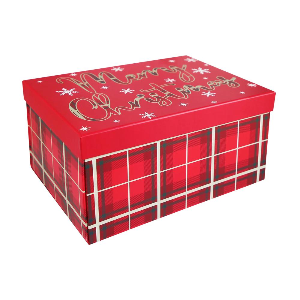 Medium Flat Pack Trunk Tartan Christmas Gift Box