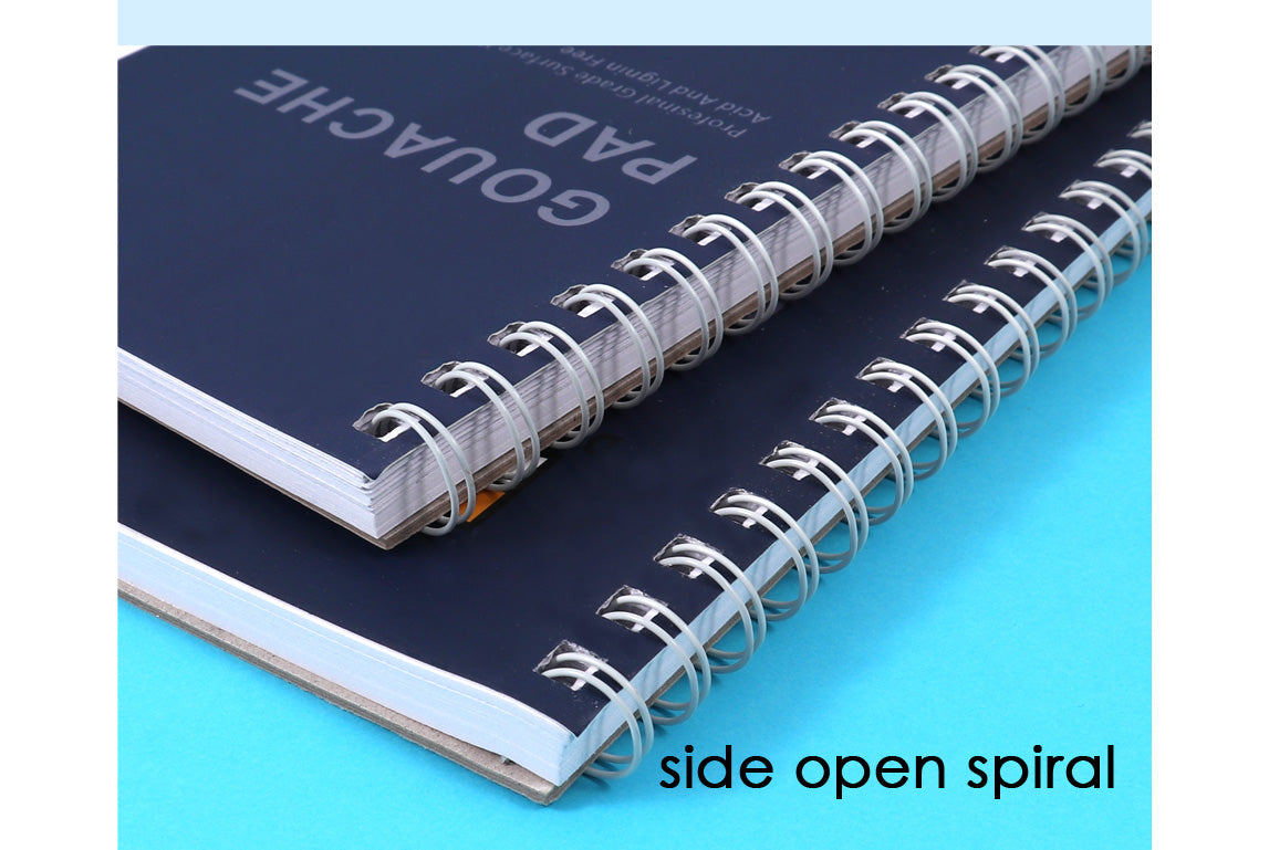 A3 32 Sheets Side Spiral Open Gouache Pad