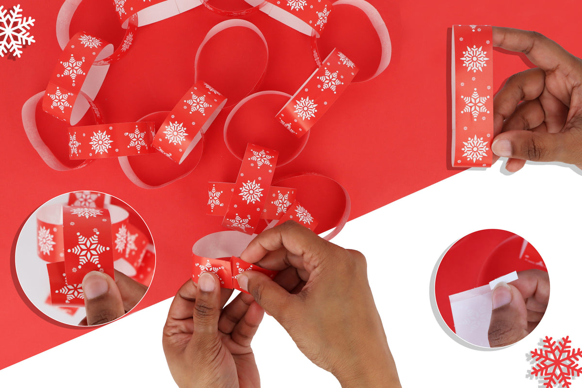 600 Pieces Christmas Paper Chains DIY Decoration Set