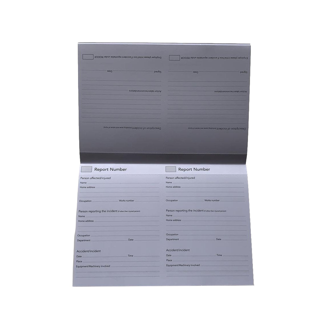 Accident Report Book - First Aid Injury Record