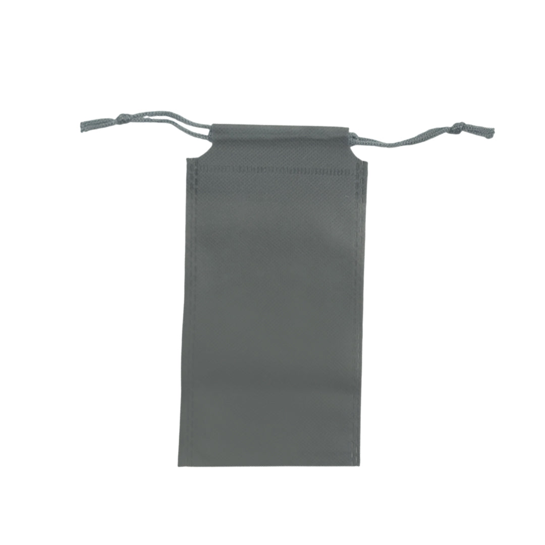 Pack of 25 Grey Coloured 19x10cm Non-Woven Drawstring Bags