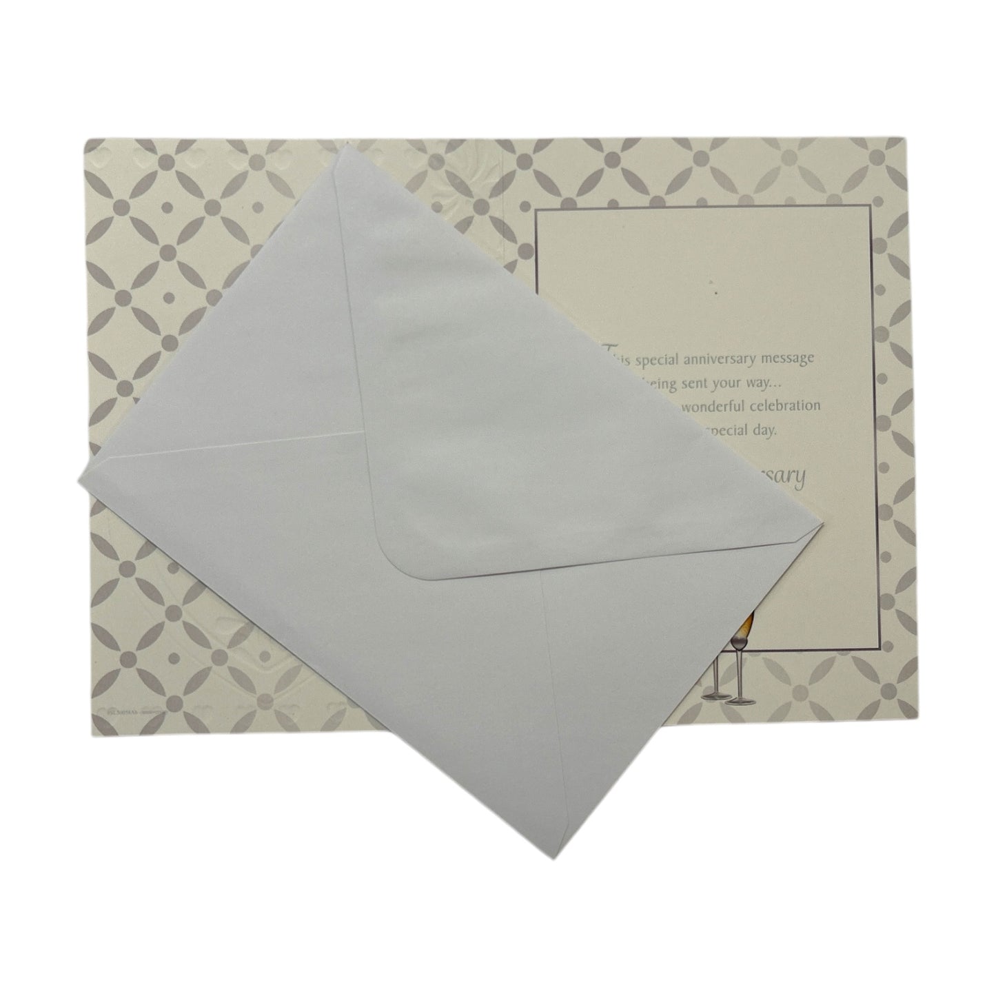 To Daughter & Son-In-Law Heart with Champagne Glass Design Anniversary Card