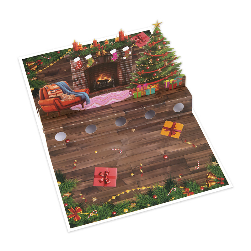 Fireside Cheer 3D Pop Up Christmas Money Gift Card