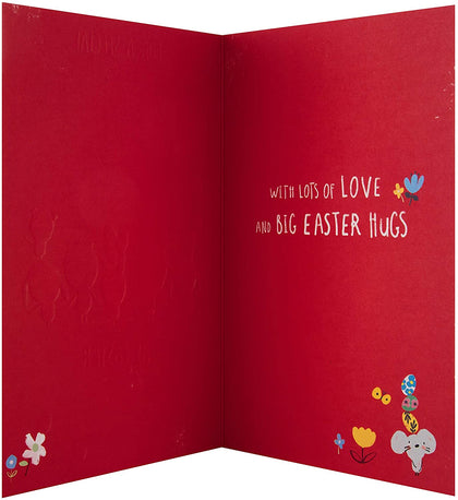 For A Special Little Boy Cute Embossed Design Easter Card
