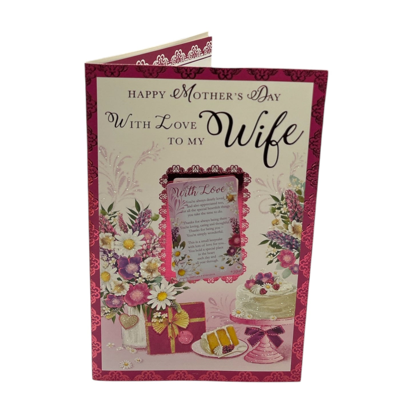 With Love to My Wife Floral Design Keepsake Mother's Day Boxed Card