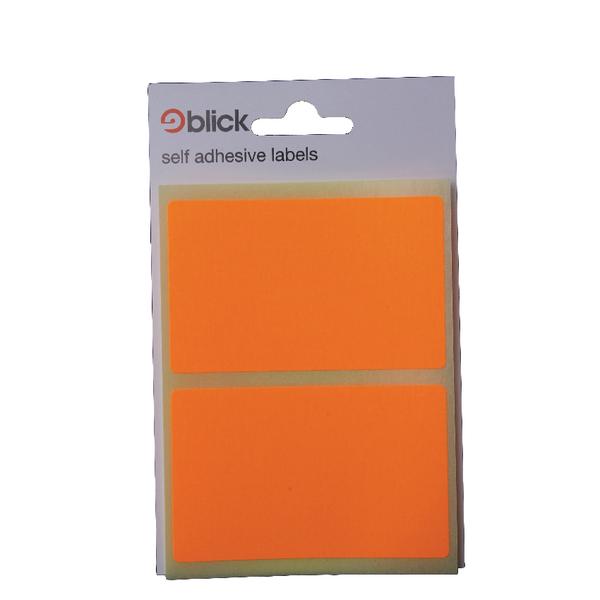 Pack of 160 Blick Orange Fluorescent Labels 50x80mm - Stickers
