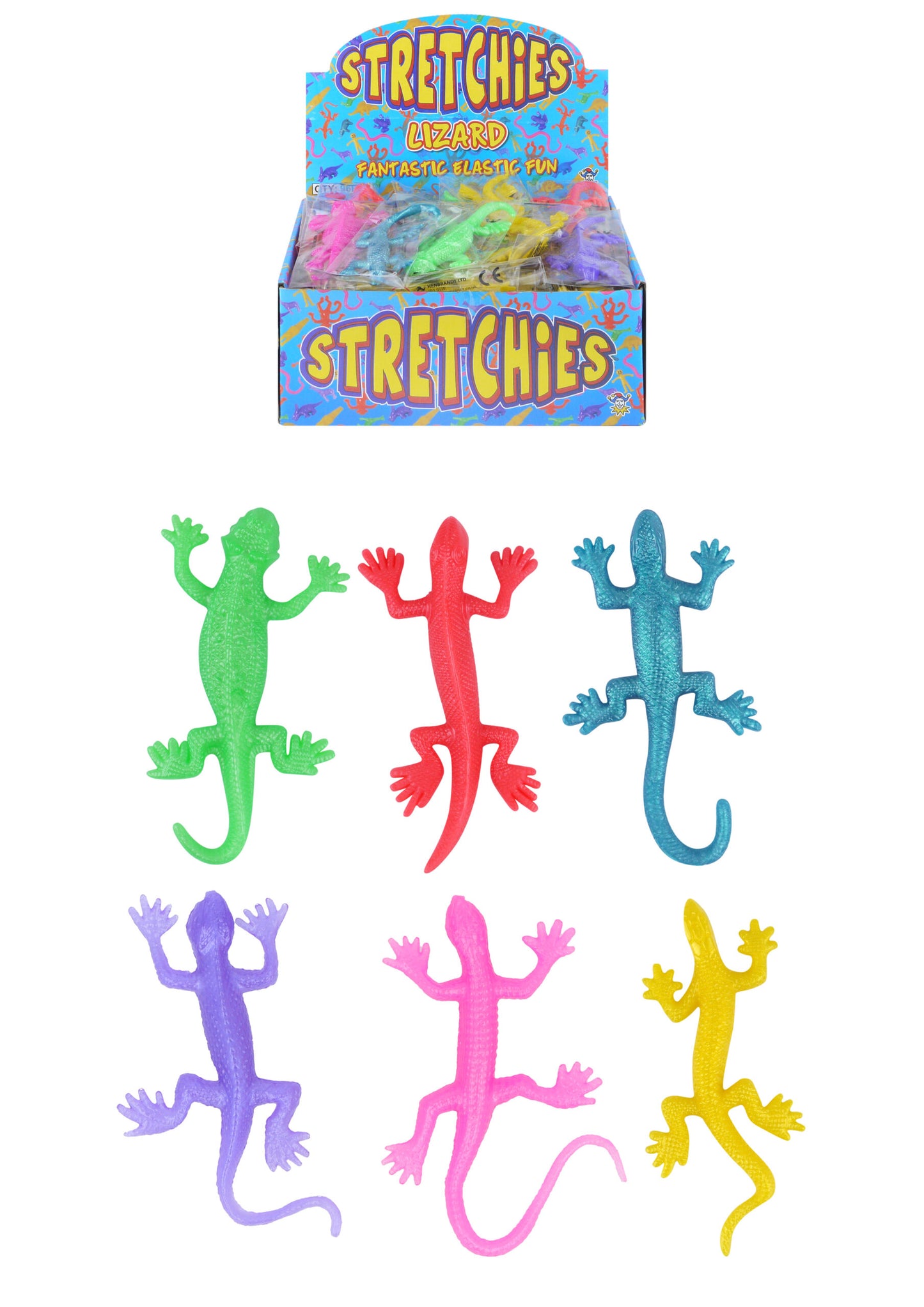 Pack of 96 Stretchy Lizards (11cm)