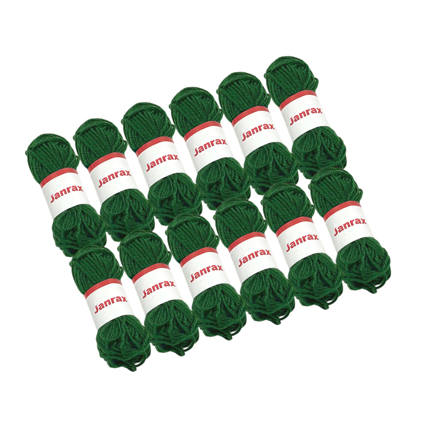 Dark Green Acrylic Yarn Roll – 10g, 4 Strand 8 Ply Knitting Wool