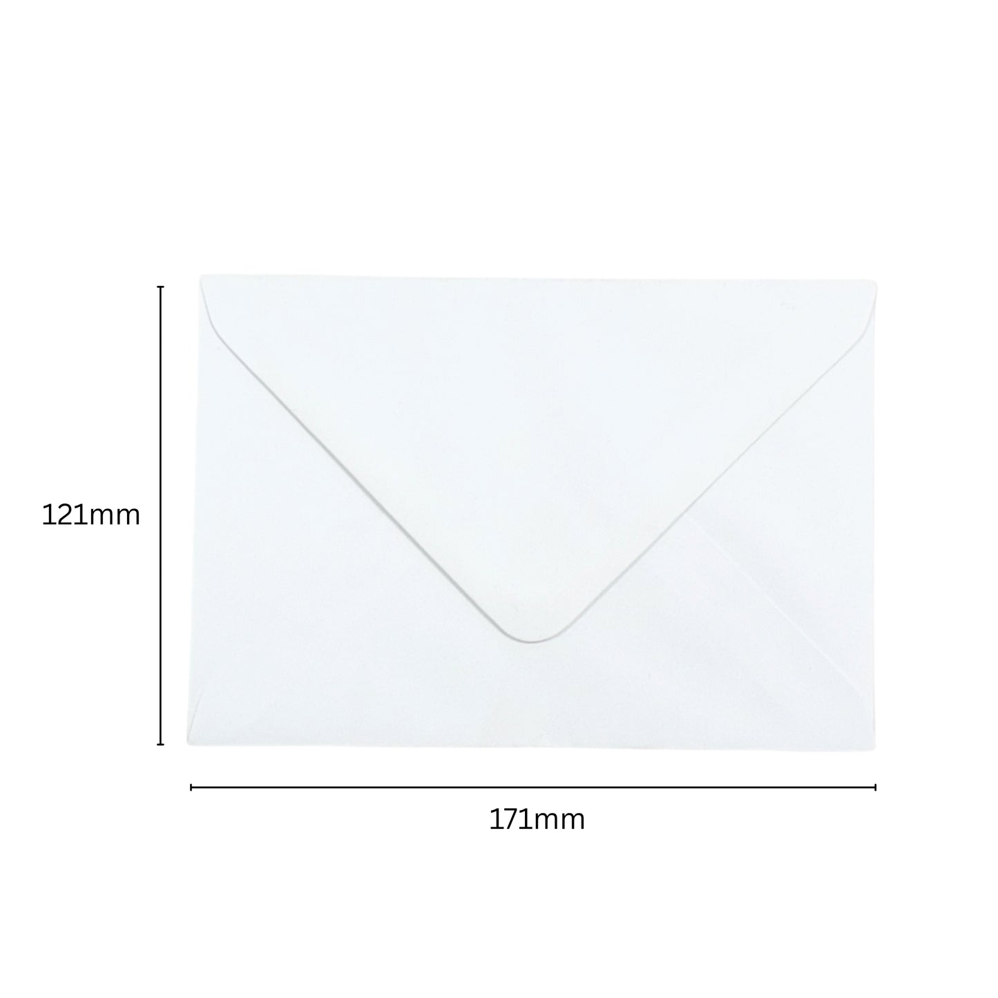 Pack of 1000 White 100gsm 121x171mm Gummed Envelopes