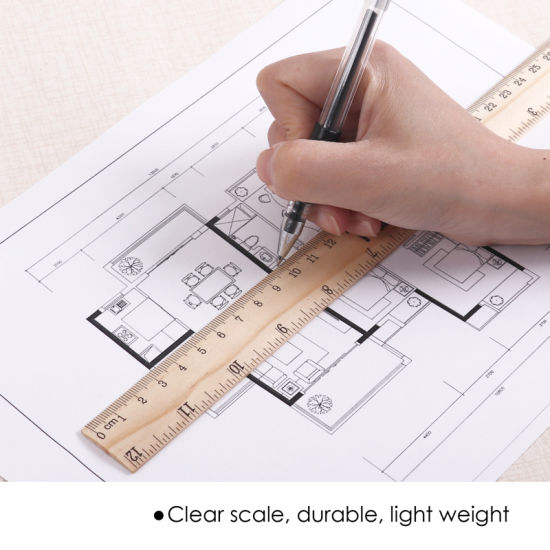 30cm Wooden Ruler (12" Rule)