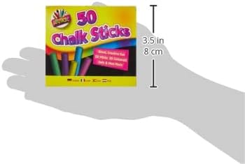 50 Chalks 25 White 25 Assorted Coloured