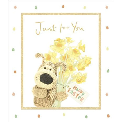 Just For You Boofle with Flowers Easter Card
