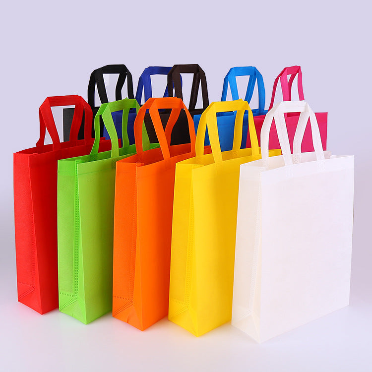 Pack of 25 Yellow Coloured 35x41x12cm Non-Woven Bags with Handle