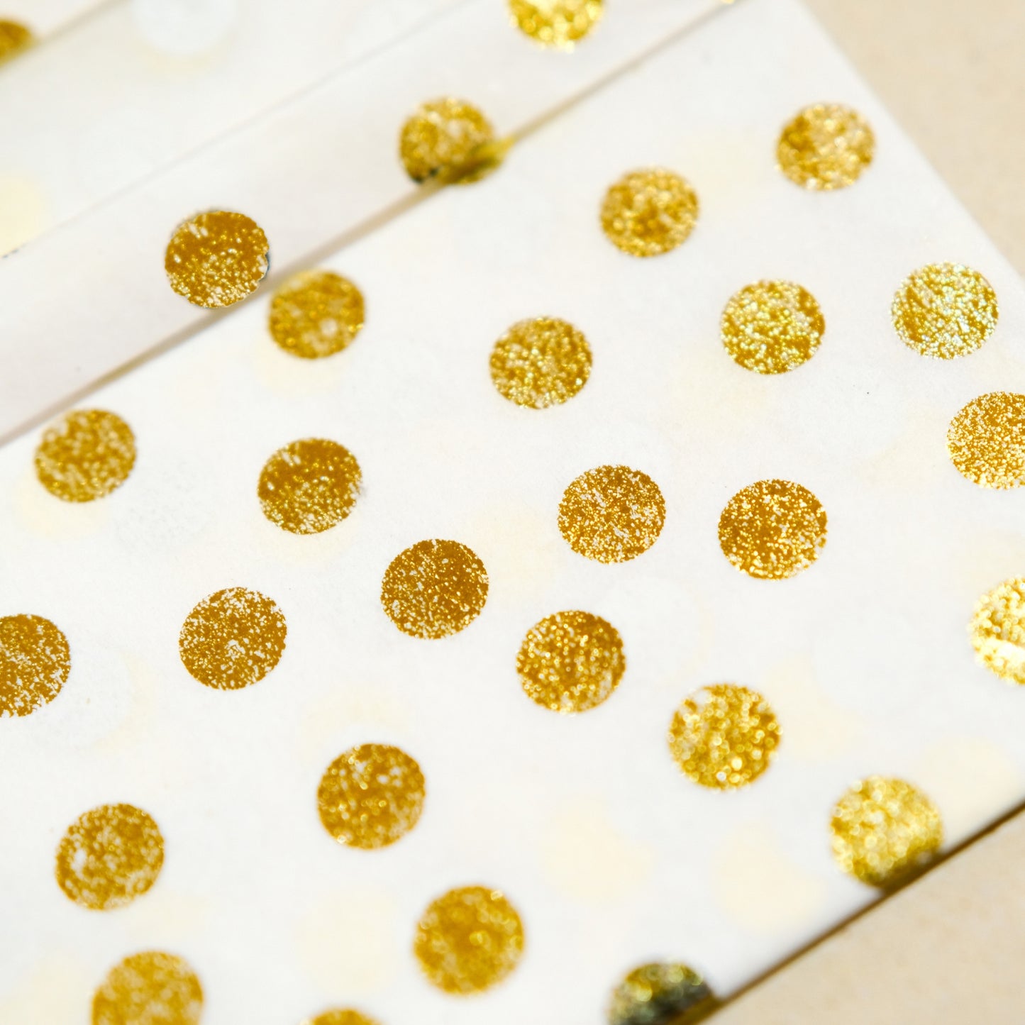 3 x Pack of 10 Polka Dots Luxury Gold Metallic Plastic-Free 18gsm Tissue Paper Sheets 50x70cm - Patterned Tissue Paper for Xmas, New Year, Party, Wedding, Birthday Packing Present Gift Box DIY Art Crafts