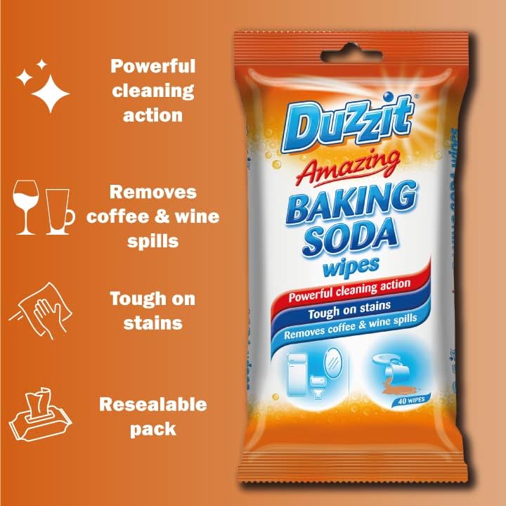 Pack of 40 Duzzit Amazing Baking Soda Wipes