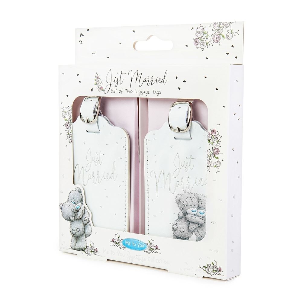 Me to You Tatty Teddy 'Just Married' Set of 2 Luggage Tags Official Wedding Collection