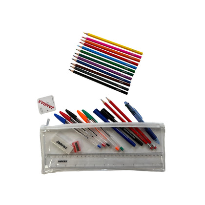 Stationery Filled White Zip 13x5