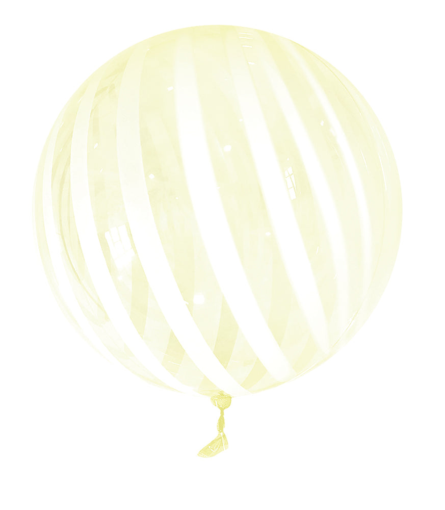 Pack of 5 Yellow Striped 18" Vortex Balloons