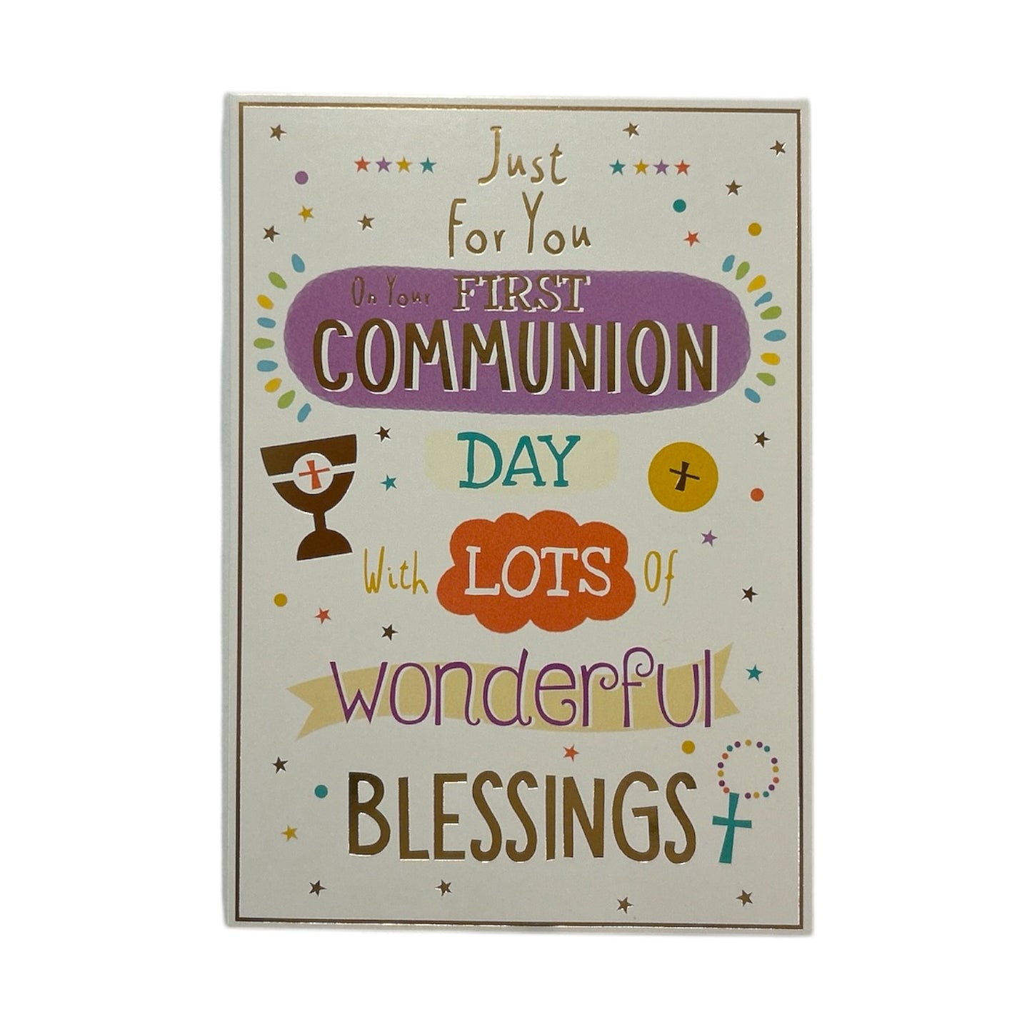 On Your First Communion Wonderful Blessings Religious Greeting Card