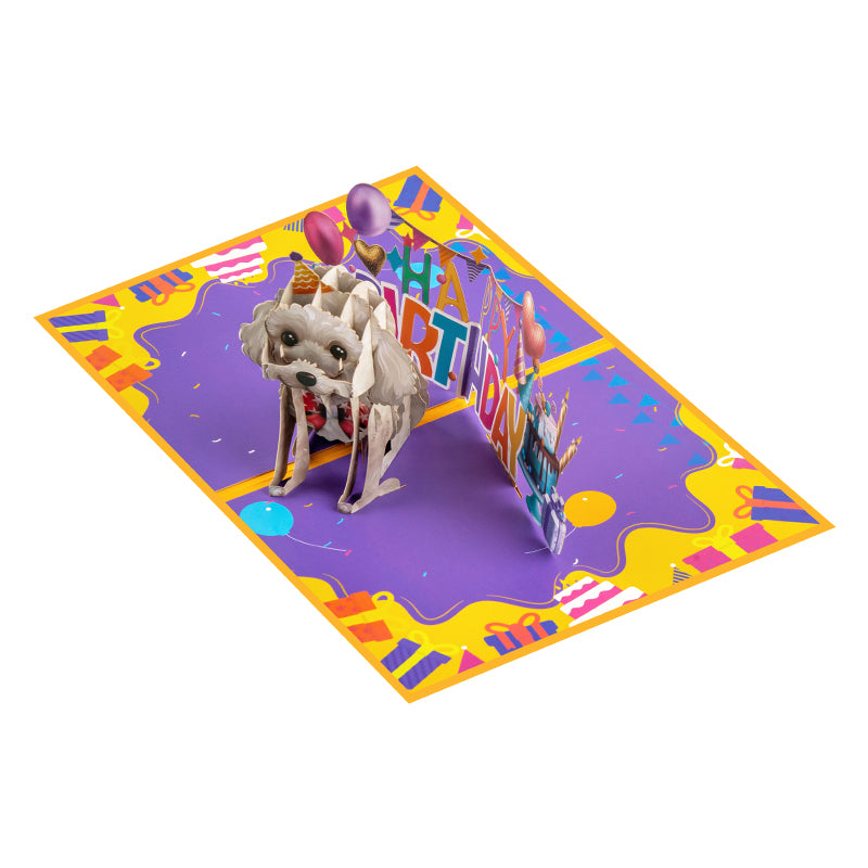 Party Pup Cheerful Dog Themed Birthday Card