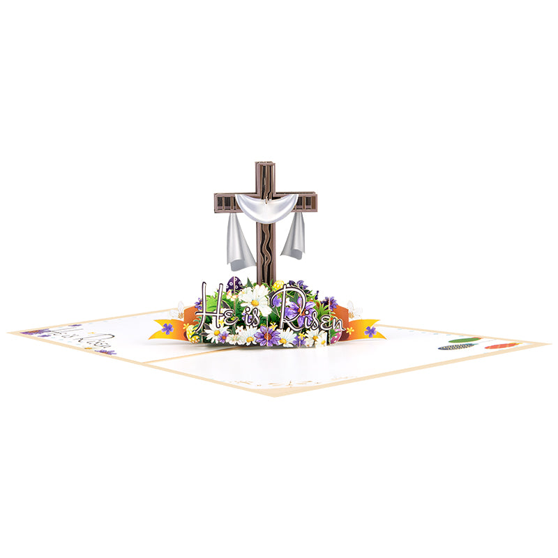 “He Is Risen” Religious Easter Pop Up Card