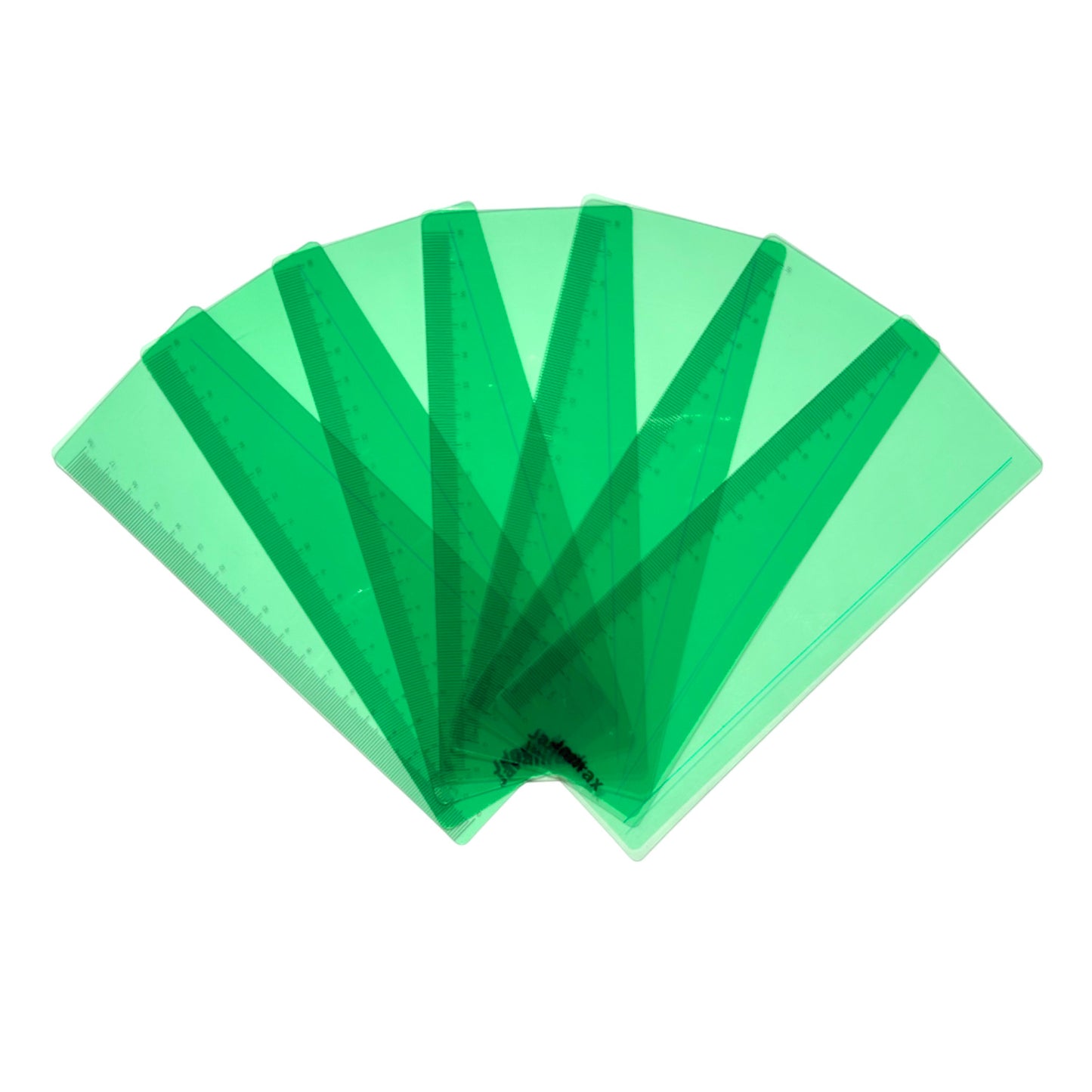 Pack of 8 Green 191x70mm Dyslexia Overlay Reading Rulers – PET Material, Rounded Corners