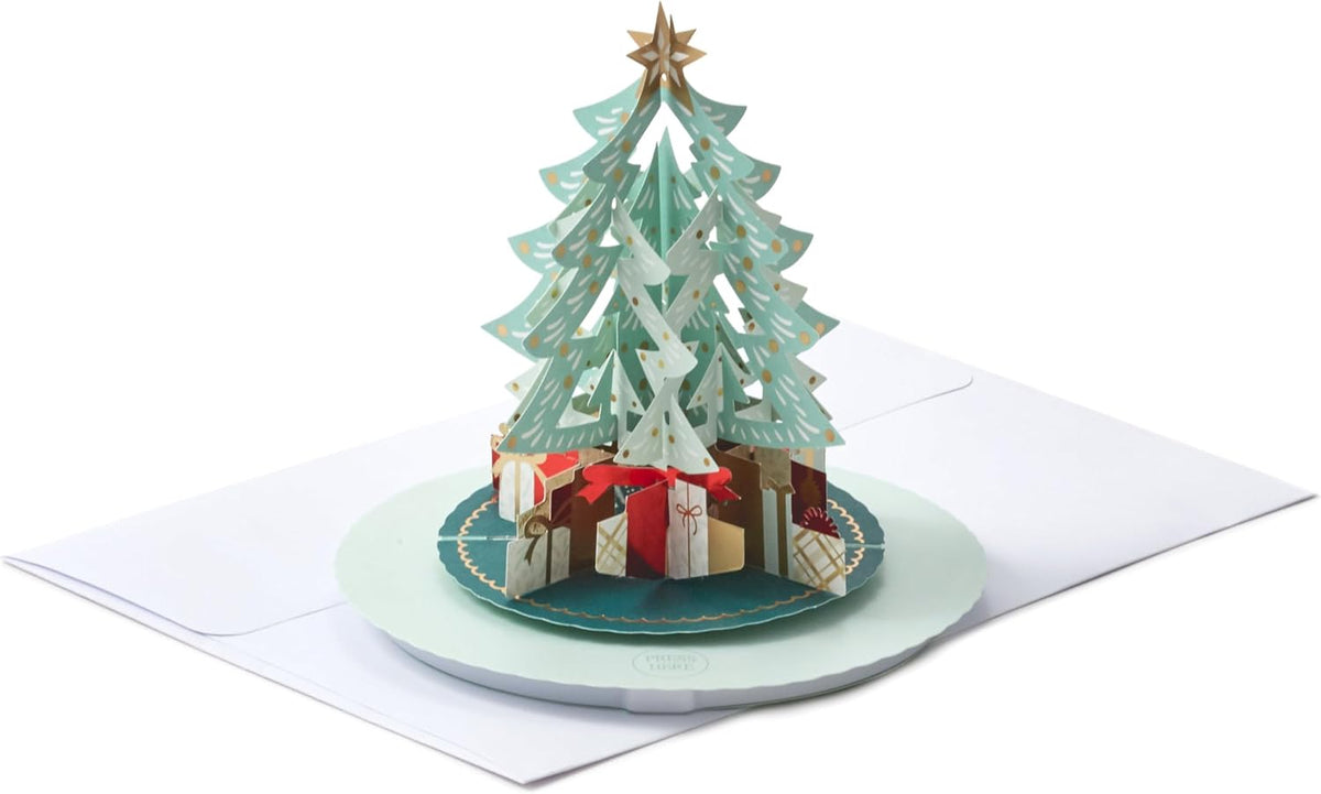Tree & Presents 3D Pop Up Music & Motion Christmas Card