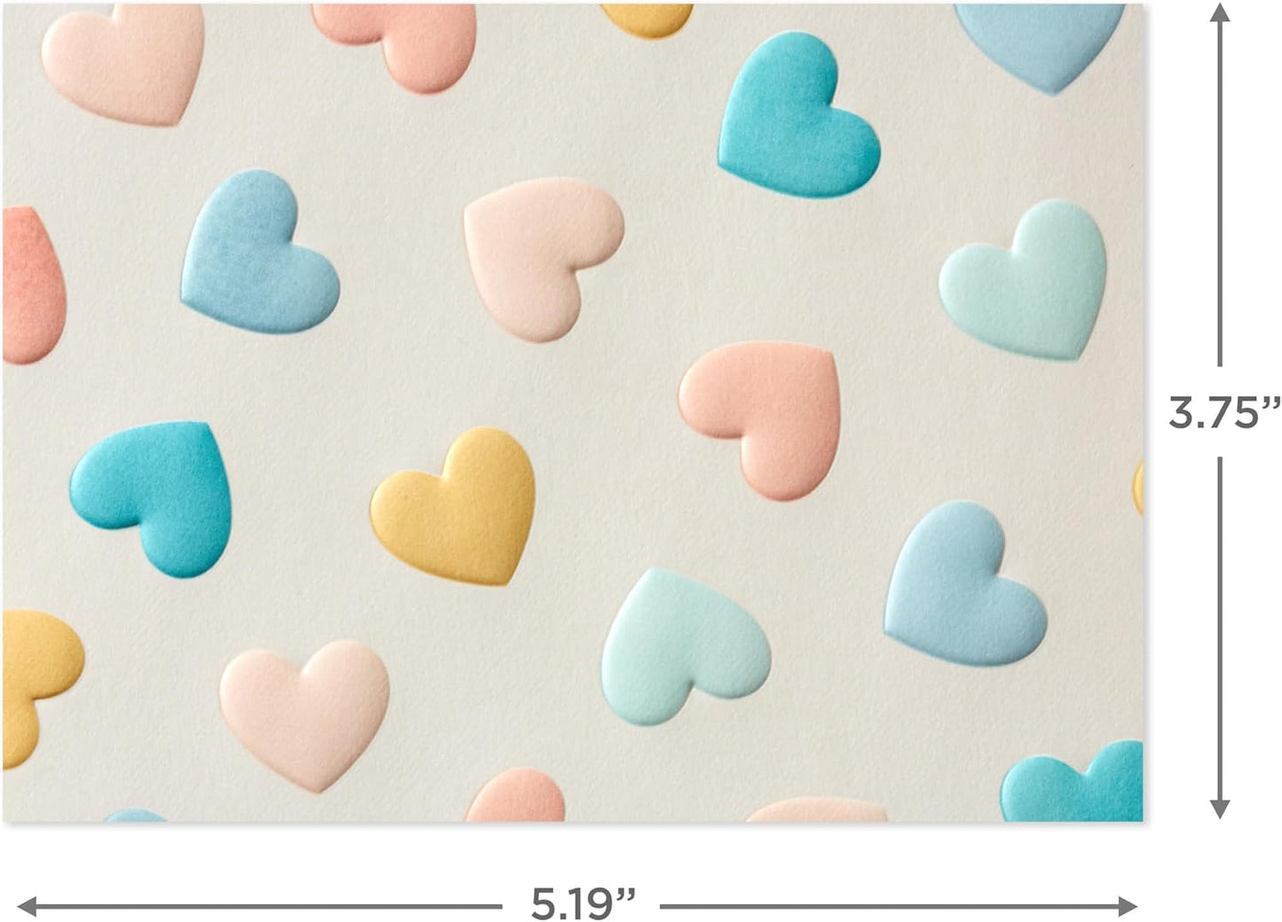 Pack of 50 in 2 Embossed Pastel Designs Multipack Thank You Cards with White Envelopes